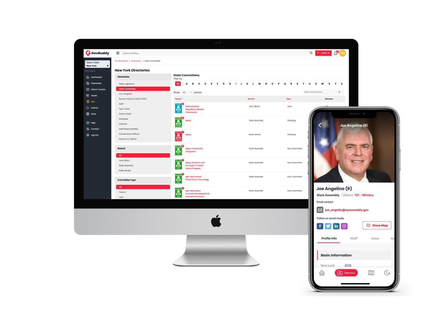 GovBuddy PRO Individual Plan - BILL TRACKING + NYS Legislature