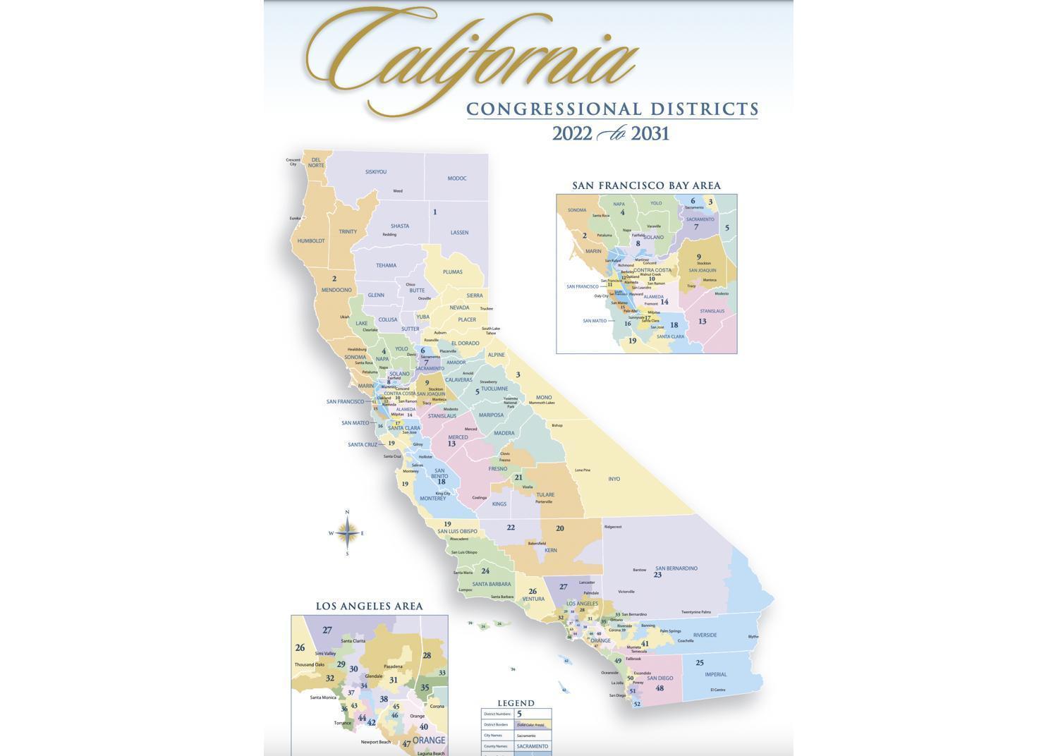 2022-2031 Election District Wall Map - CONGRESS (WMC)